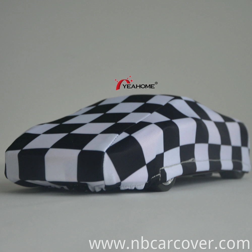 Classic Checks Printed Design Dust-Proof Sedan Indoor Car Cover